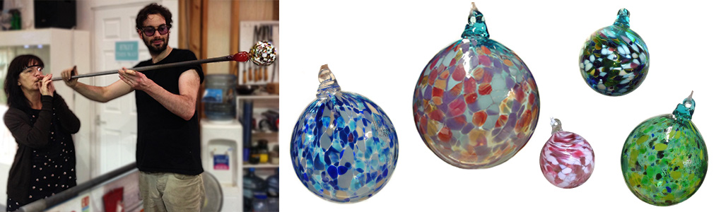 Hen Party Ideas For Bath England Bauble Blowing With Our Hunky Glassblowers