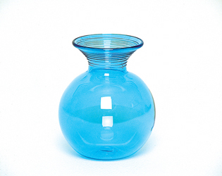 Large Trailed Lip Glass Vase