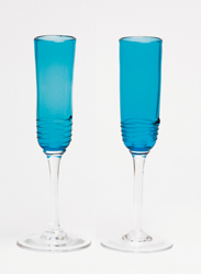 Trailed glass Champagne Flute