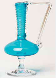 Glass Footed Oil Jug