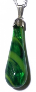 Large Molten Drop Pendant - Glass Jewellery Handmade in Bath - click to see more colours and buy online
