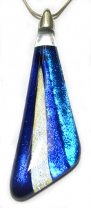 Glass Jewellery Handmade in Bath - Large Dichroic Fishtail Pendant - click to see more colours and buy online