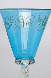 Engraved wine glass example
