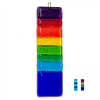 Glass Colours: Aqua,  Mini Sized Hanging: Mini Stripe