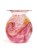 Cranberry Swirl Round Art Glass Vase