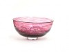 Cranberry Swirl Art Glass Bowl
