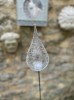 Garden spike glass teardrop  art