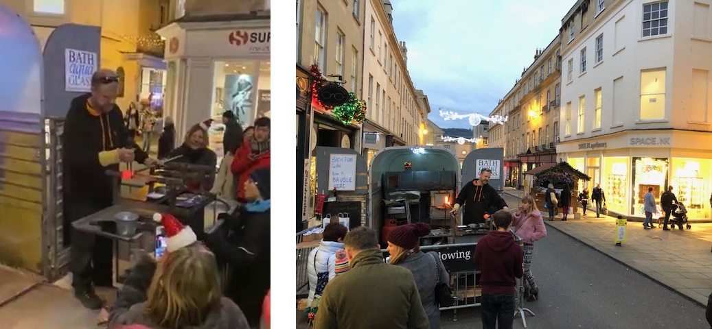 Xmas market at dusk