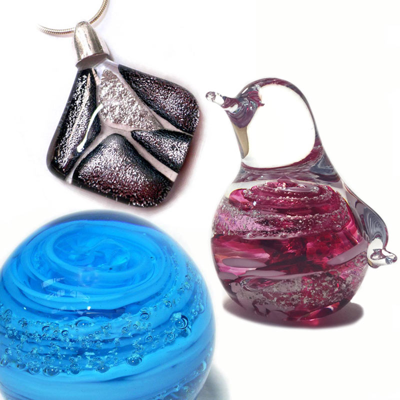 Ashes Into Cremation Glass Bereavement Gifts from Bath Aqua Glass