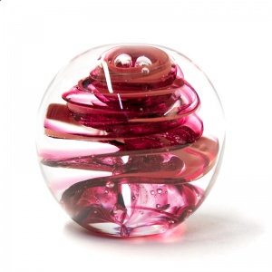 Large Red Swirl Paperweight