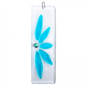 Half Flower Fused Glass Hanging