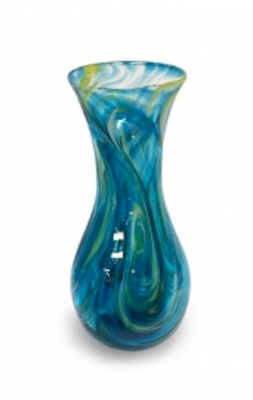 Recitar recuerda Contabilidad Large Bath aqua glass art Vase
