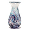 Medium Amethyst Aqua Swirl Art Glass Vase