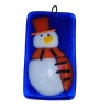 Fused Glass snowman for the Christmas tree