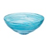 Art Glass Bowl in Aqua Swirl