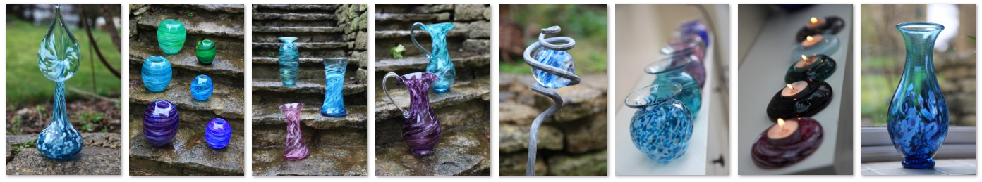 a selection of fabulous glassware from Bath Aqua Glass