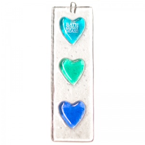 Fused Heart Hanging - Three Hearts