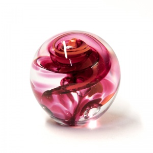 Small Red Swirl Paperweight