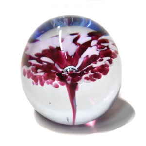 Small Cranberry Flower Paperweight