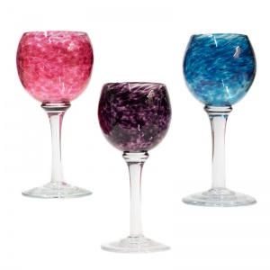 Tall Wine Glasses - Art Glass
